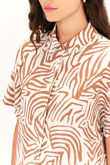 Chemisier clouane2 marron clair femme