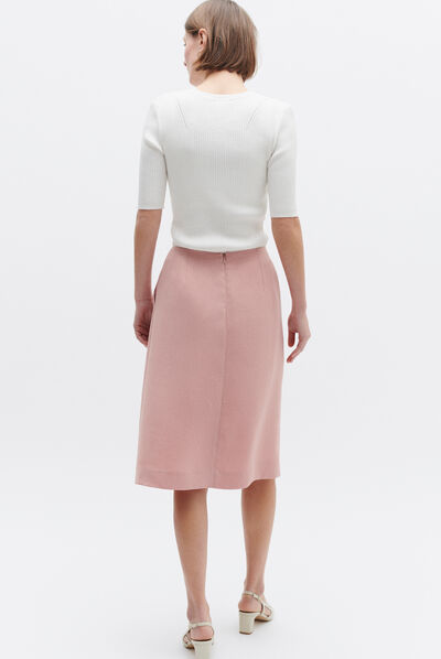 jupe rania vieux rose femme