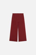 100% linen pandi trousers burgundy woman