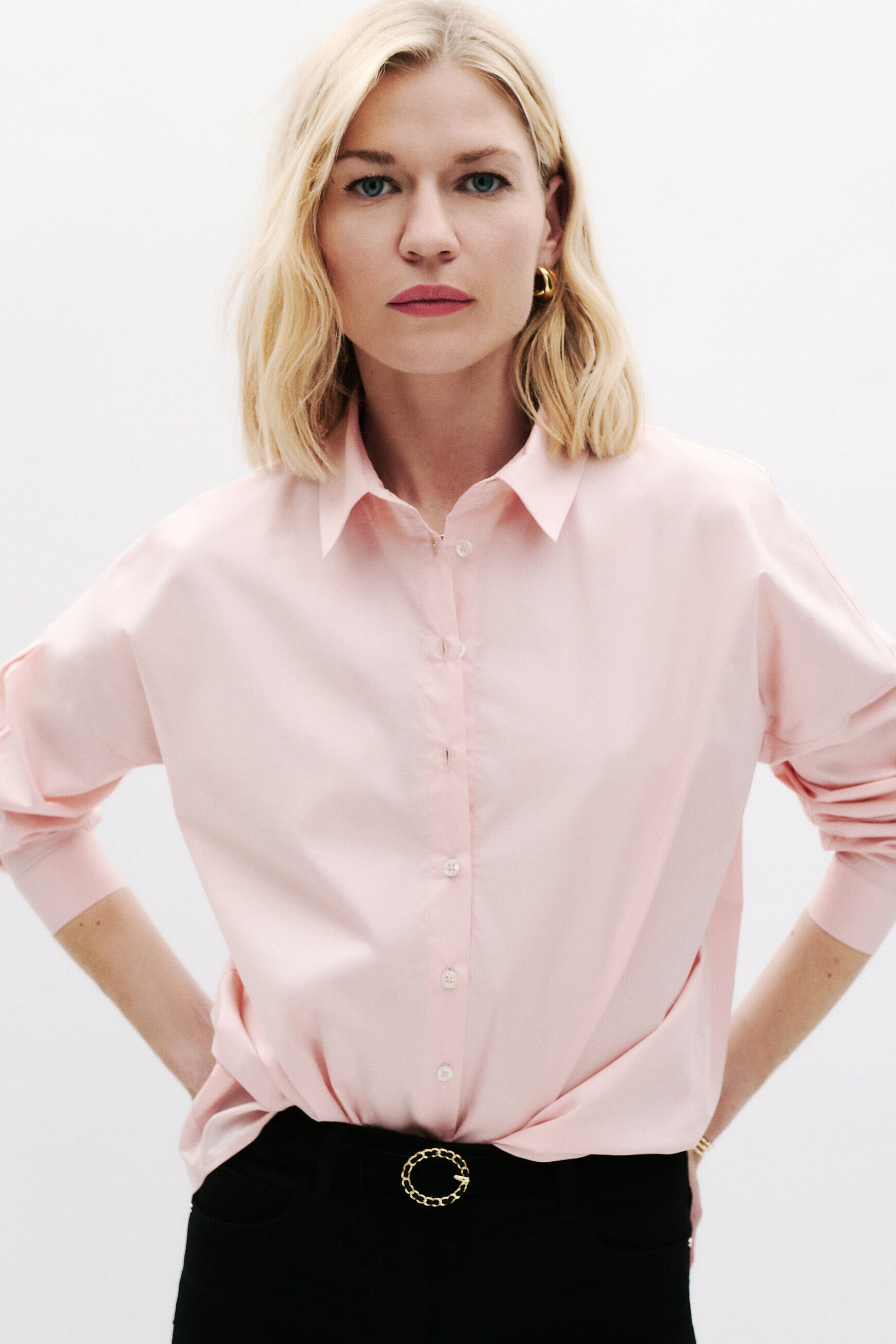 Chemise Cibane rose saumon femme