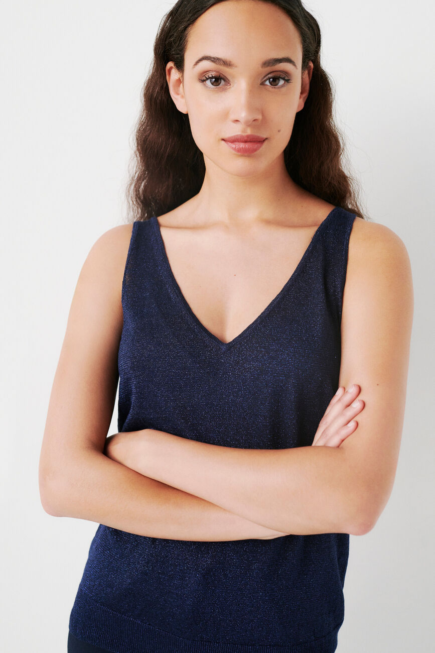 Nolwenn top navy blue woman
