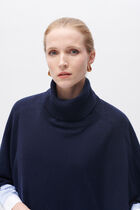 helise poncho navy blue woman