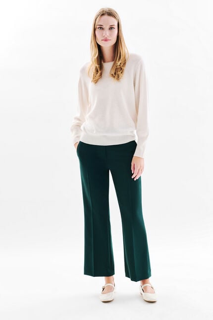 100% cashmere mchelsea sweater ecru woman