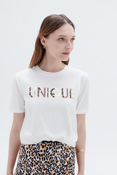 t-shirt tunique ecru femme