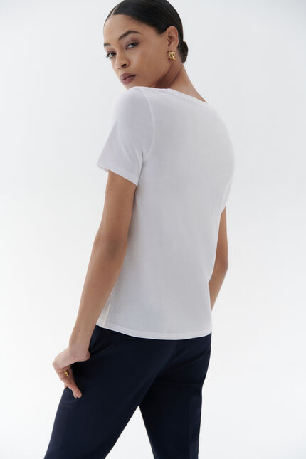 T-shirt Tjaya bianco donna