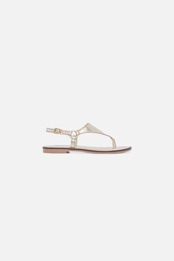 Sandales Lexi2 en cuir naturel couleur or femme