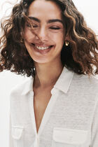 Estela 100% linen shirt ecru woman