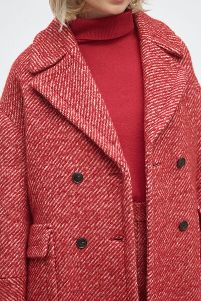 manteau mathias rouge femme