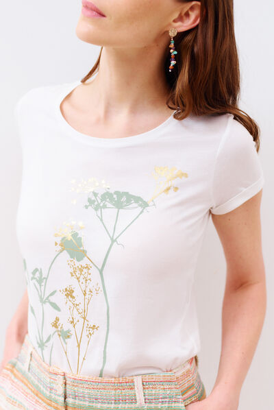 T-shirt Maxine avorio donna