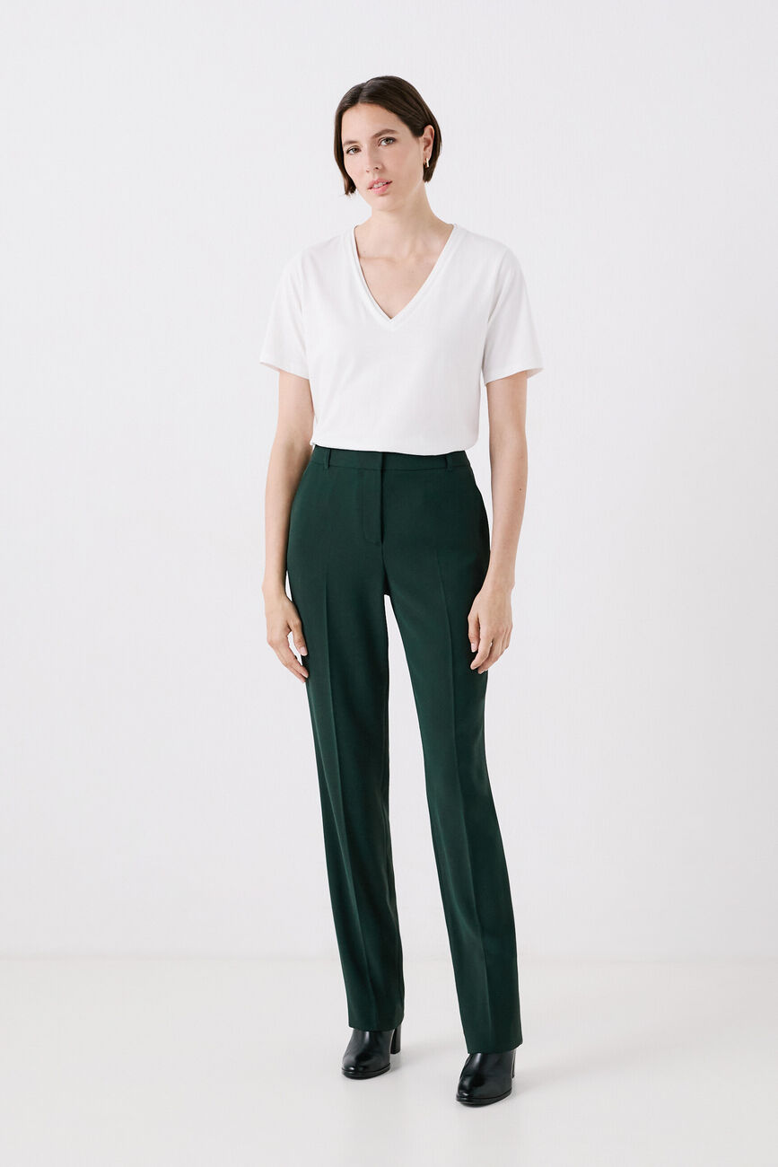 Pants pgautier2 dark green woman
