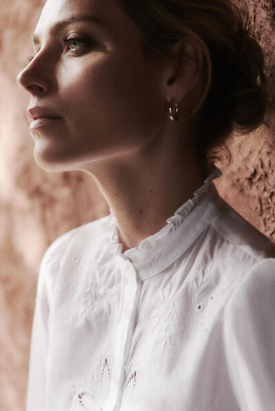chemisier nate blanc femme