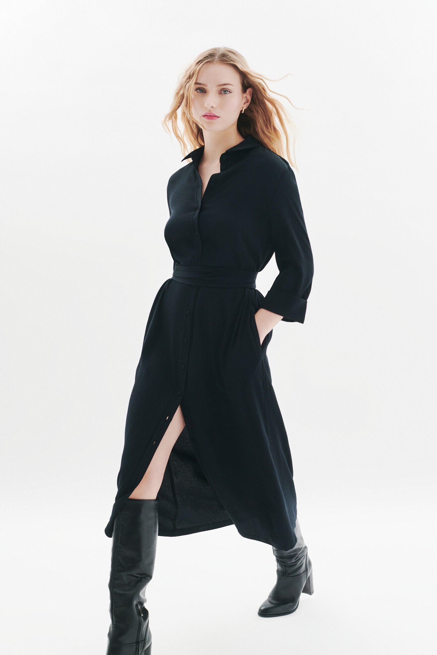 Robe Rthea noir femme