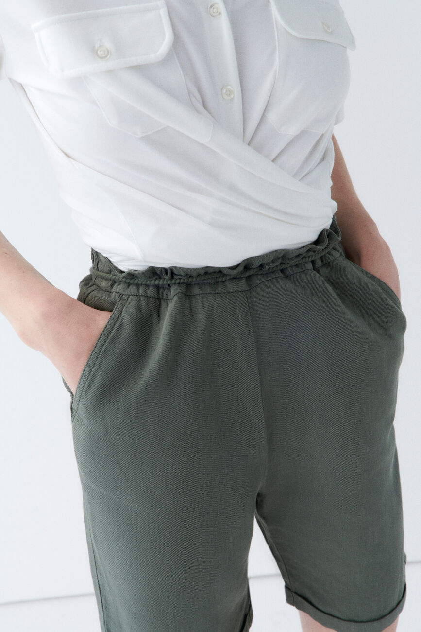 Short seracruz vert kaki femme