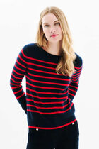 Mzoely 100% cashmere sweater navy blue woman