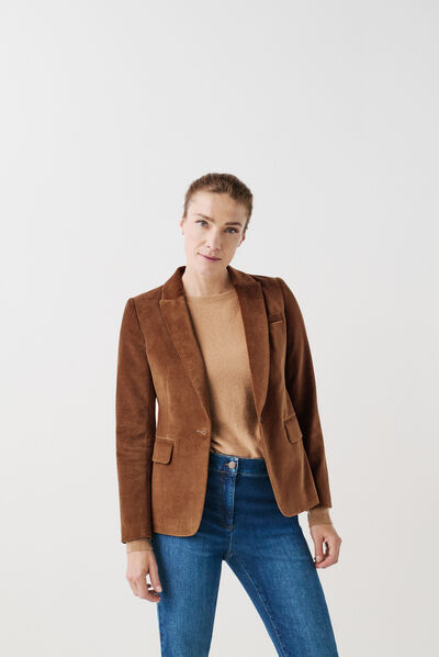 Blazer Aurora grigio talpa donna