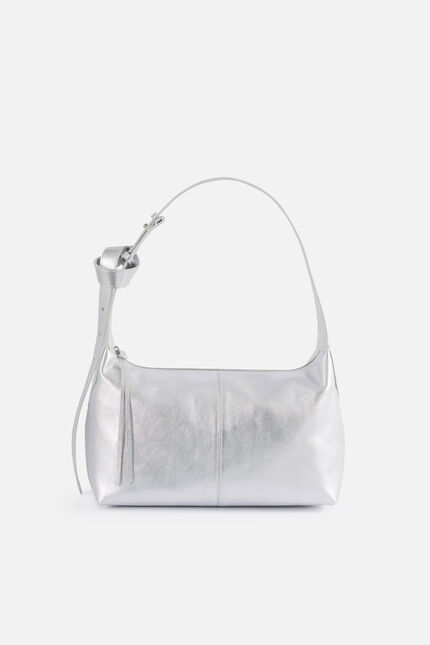 Bolso soane2 en cuir naturel gris plata mujer