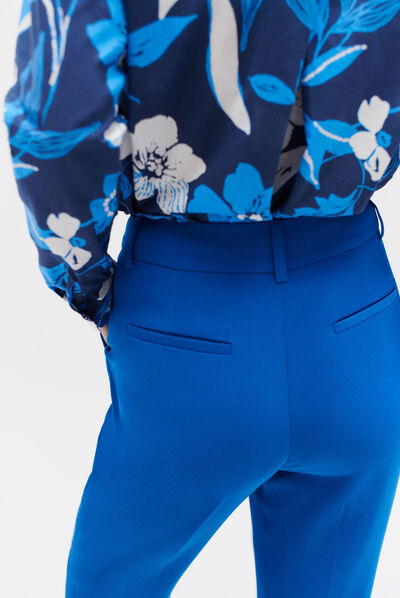 pantalon clement bleu electrique femme