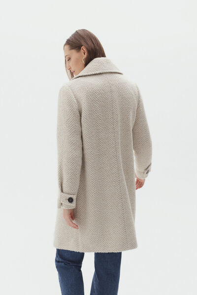 Manteau hector ivoire femme