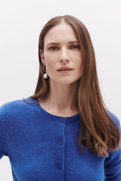 Gilet maurane bleu electrique femme