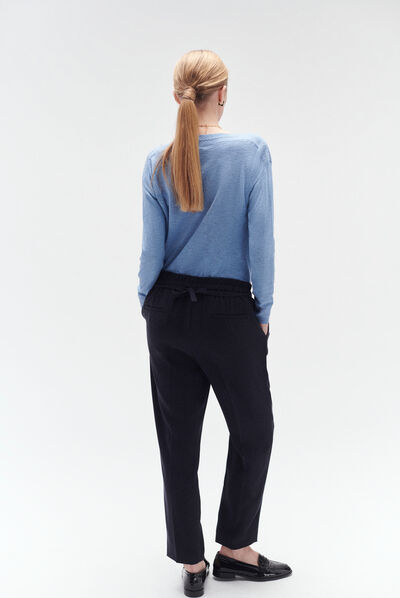 Pantaloni daniel stile jogging blu navy donna