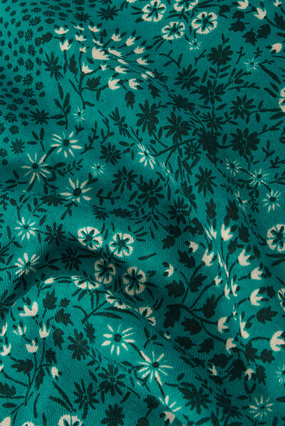 foulard phoebe 100% laine bleu canard femme