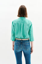 100% linen coraline shirt mint green woman