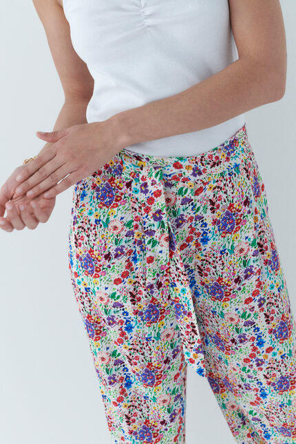 Pantalon pampille denim stone femme