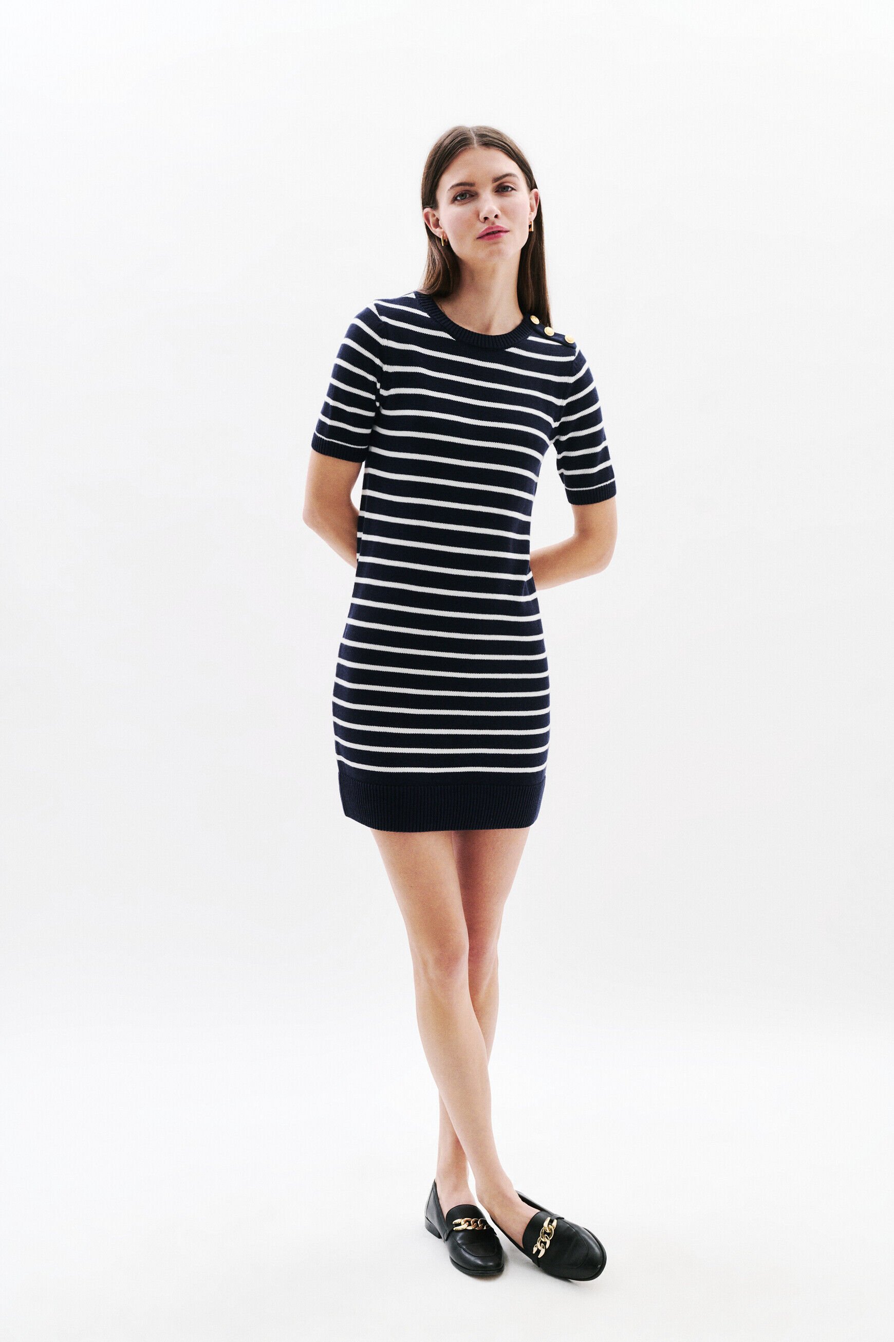 Robe Rjudith bleu marine femme