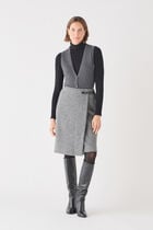 Juliana 100% wool skirt grey woman