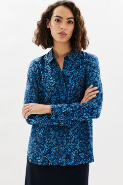 Overhemd Jamie marineblauw vrouw
