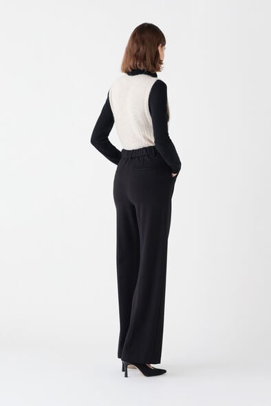 pantalon plea noir femme Pantalon plea noir femme
