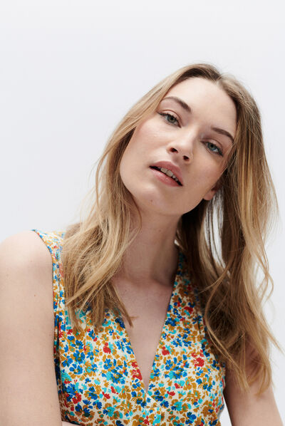 T-shirt suzanne jaune or femme
