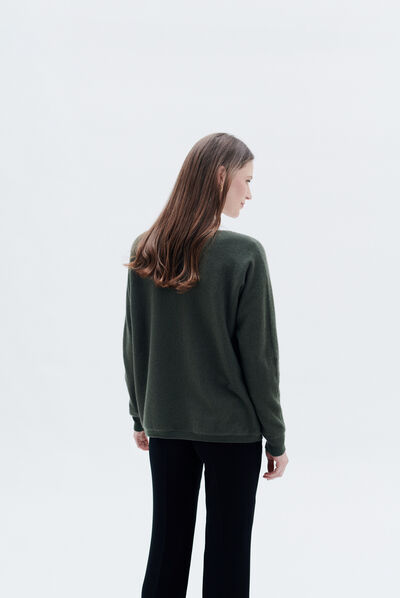 Pull mamelie vert clair femme