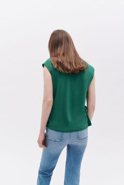 T-shirt tkaren vert menthe femme