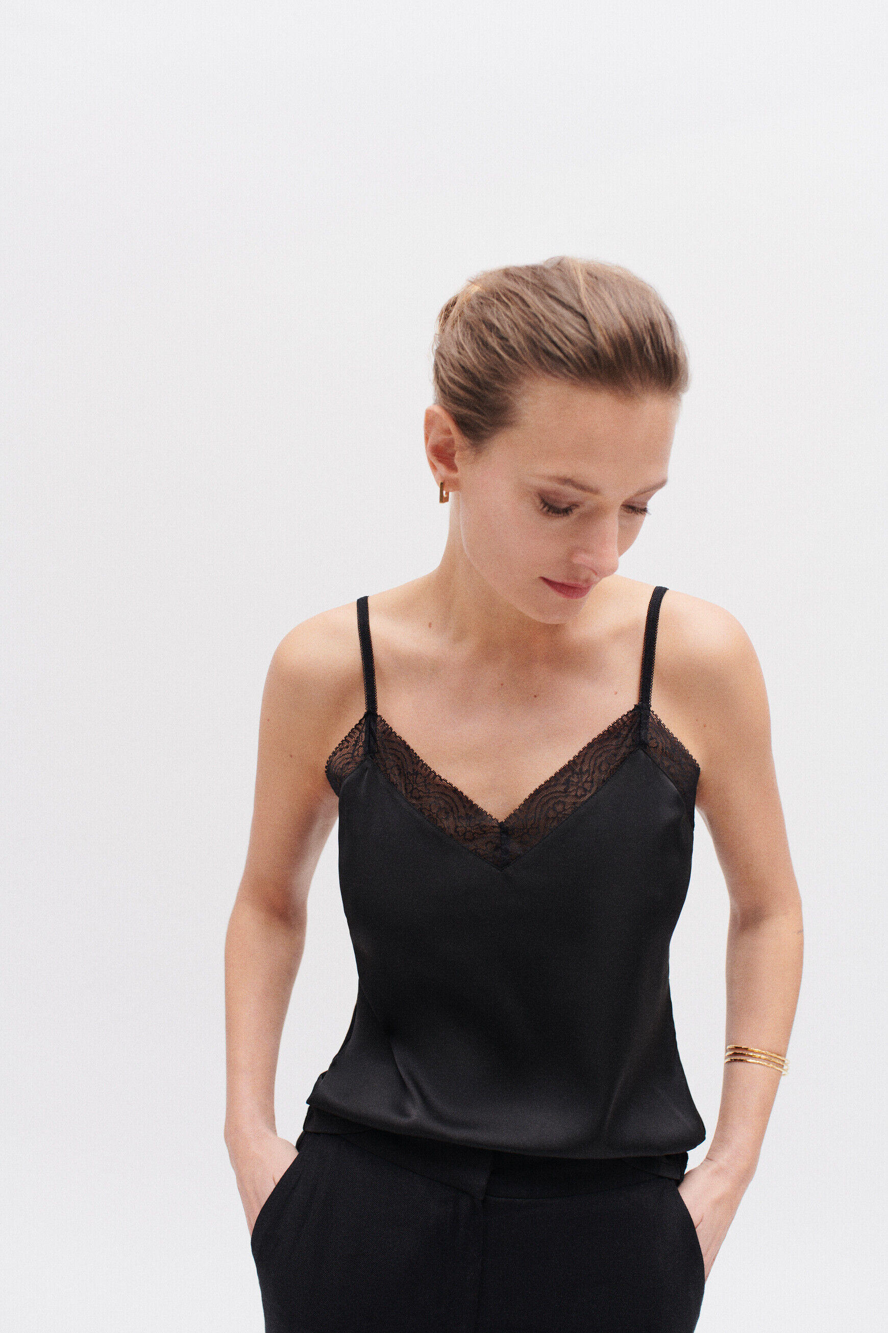 caraco clea noir femme