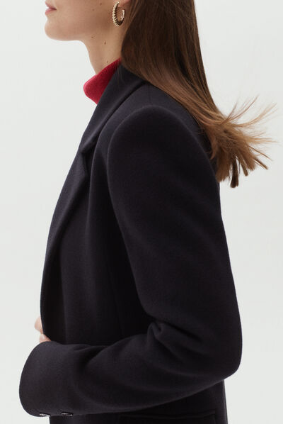 manteau norton bleu marine femme