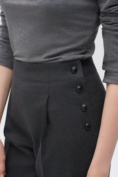 Broek Pony donkergrijs vrouw