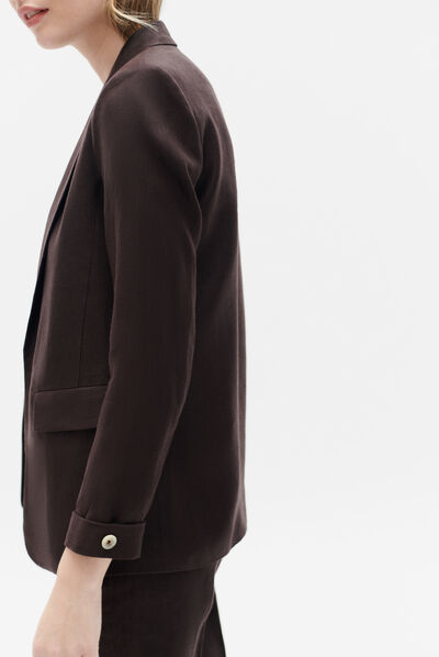 Blazer randine marron fonce femme