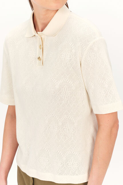 T-shirt tcrochet ecru femme