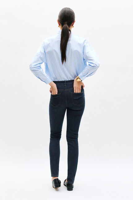 Pantalón slim Tom denim doble piedra mujer