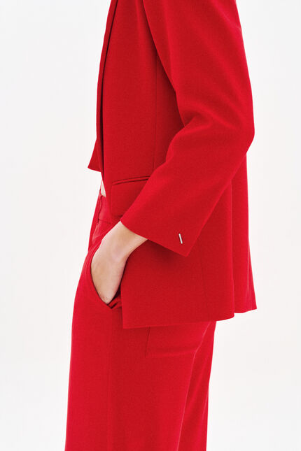 Vermeille jas rood vrouw