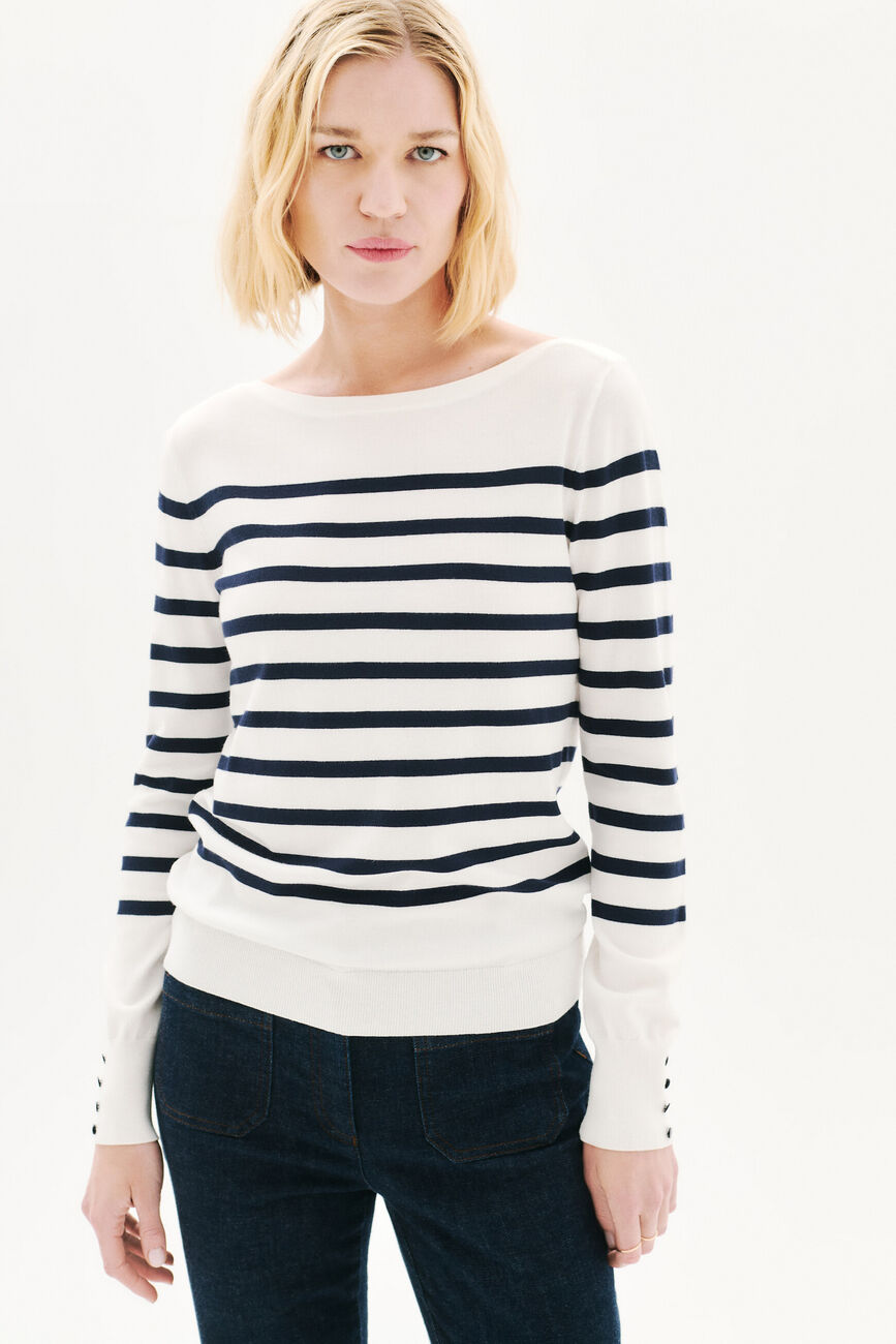 Pull mjulie ivoire femme