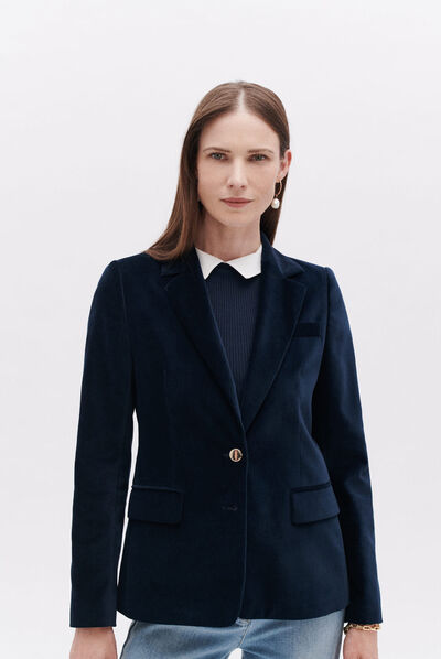 Blazer vambre blu navy donna
