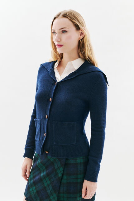 gilet mlouna blu navy donna