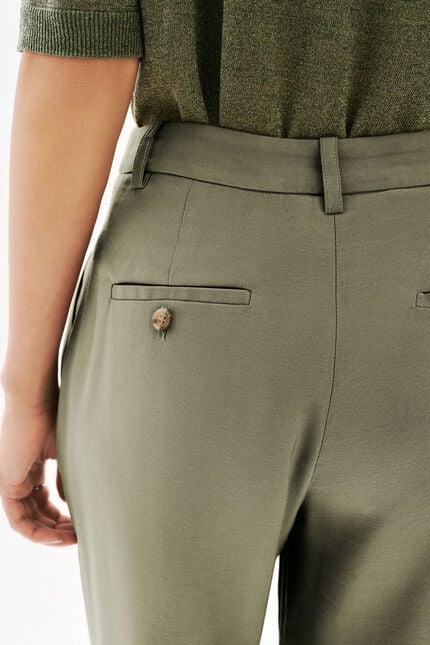 Pantalón Pvicky verde caqui mujer