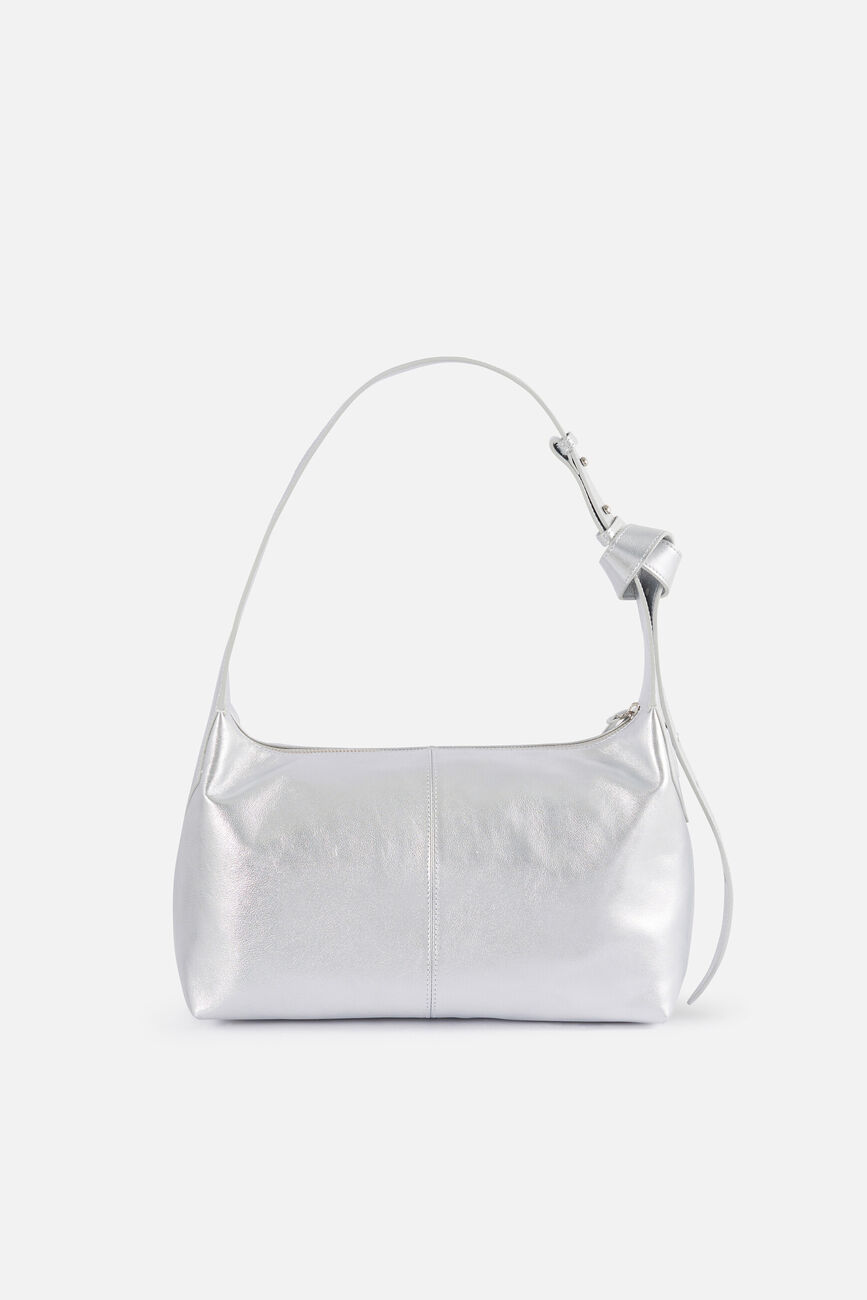 Sac soane2 en cuir naturel gris argent femme