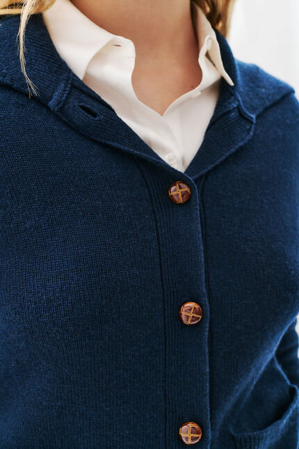 gilet mlouna blu navy donna