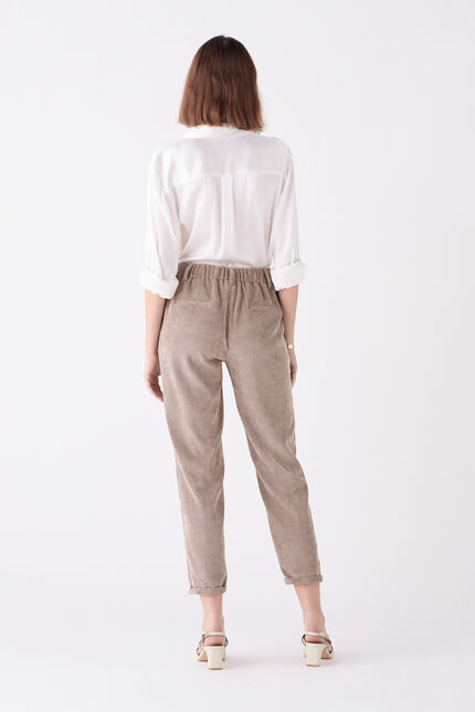 Pantalon Pnoora taupe femme
