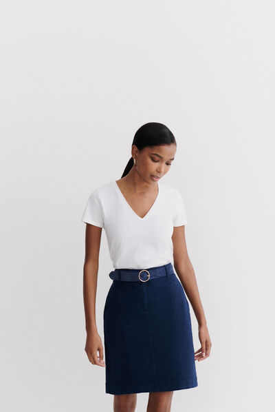 Jupe lazuna b bleu marine femme