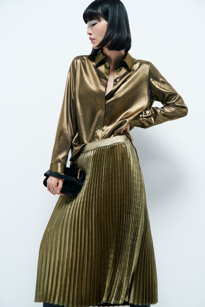 Blouse cjamie4 couleur or femme